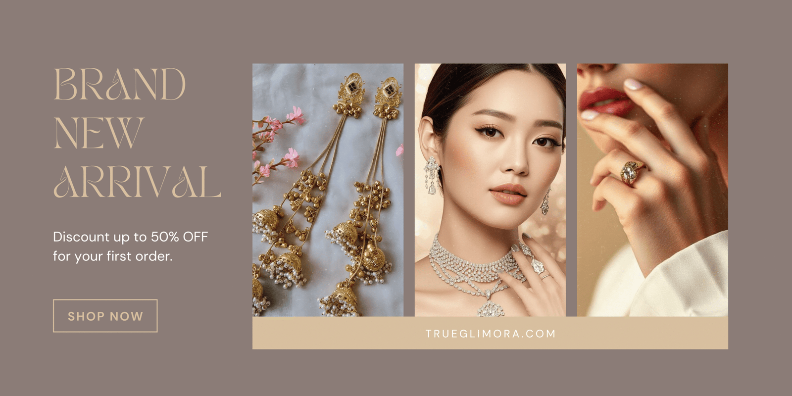 Brown and Beige Minimalist Fashion Store Banner